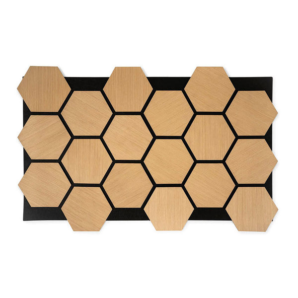 HEXAGON Akoestische wandpaneel | 76x62 cm | LICHT EIKEN