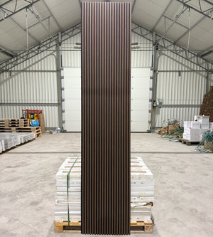 Akoestische wandpaneel | 60x280 cm | walnut jk | 17 mm latten