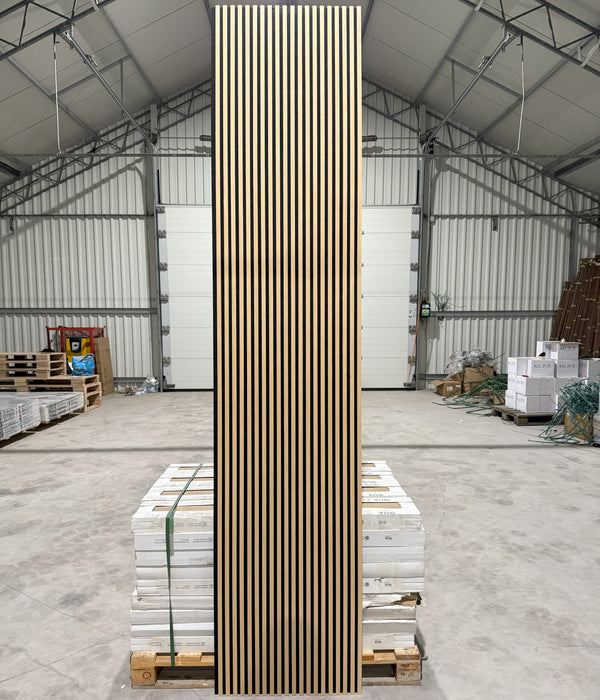 Akoestische wandpaneel | 60x280 cm | white oak | 17 mm latten