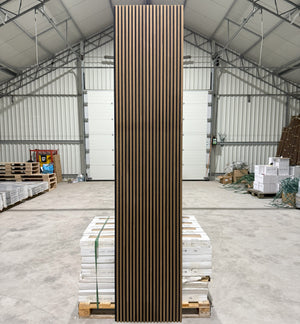 Akoestische wandpaneel | 60x280 cm | smoke oak | 17 mm latten