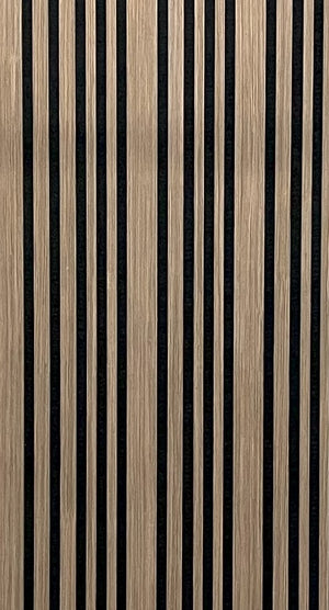 Akoestische wandpaneel | 60x280 cm | walnut | gevarieerde latten