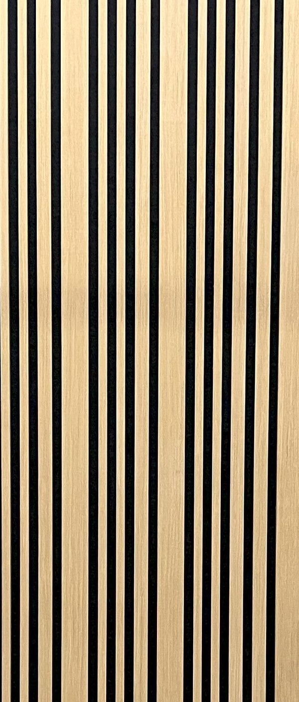 Akoestische wandpaneel | 60x280 cm | white oak | gevarieerde latten