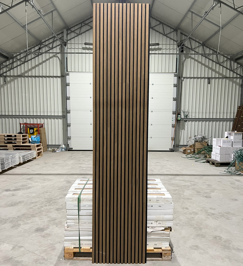 Akoestische wandpaneel | 60x280 cm | smoke oak | 27 mm latten