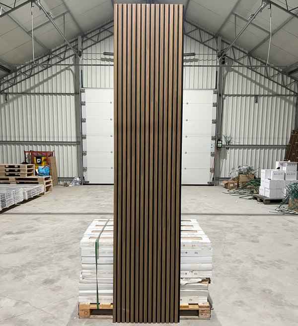 Akoestische wandpaneel | 60x280 cm | smoke oak | 27 mm latten