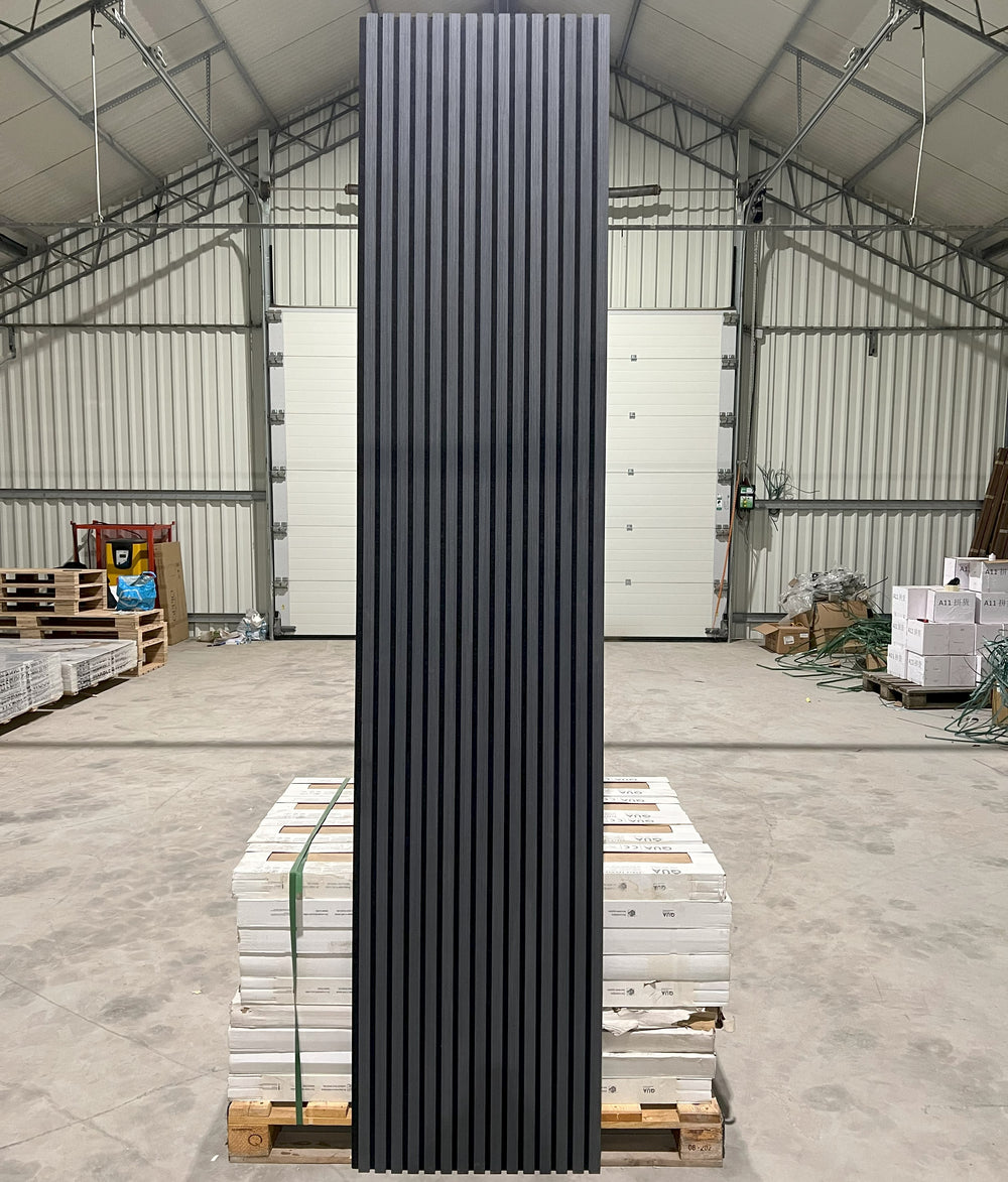 Akoestische wandpaneel | 60x280 cm | black oak | 27 mm latten