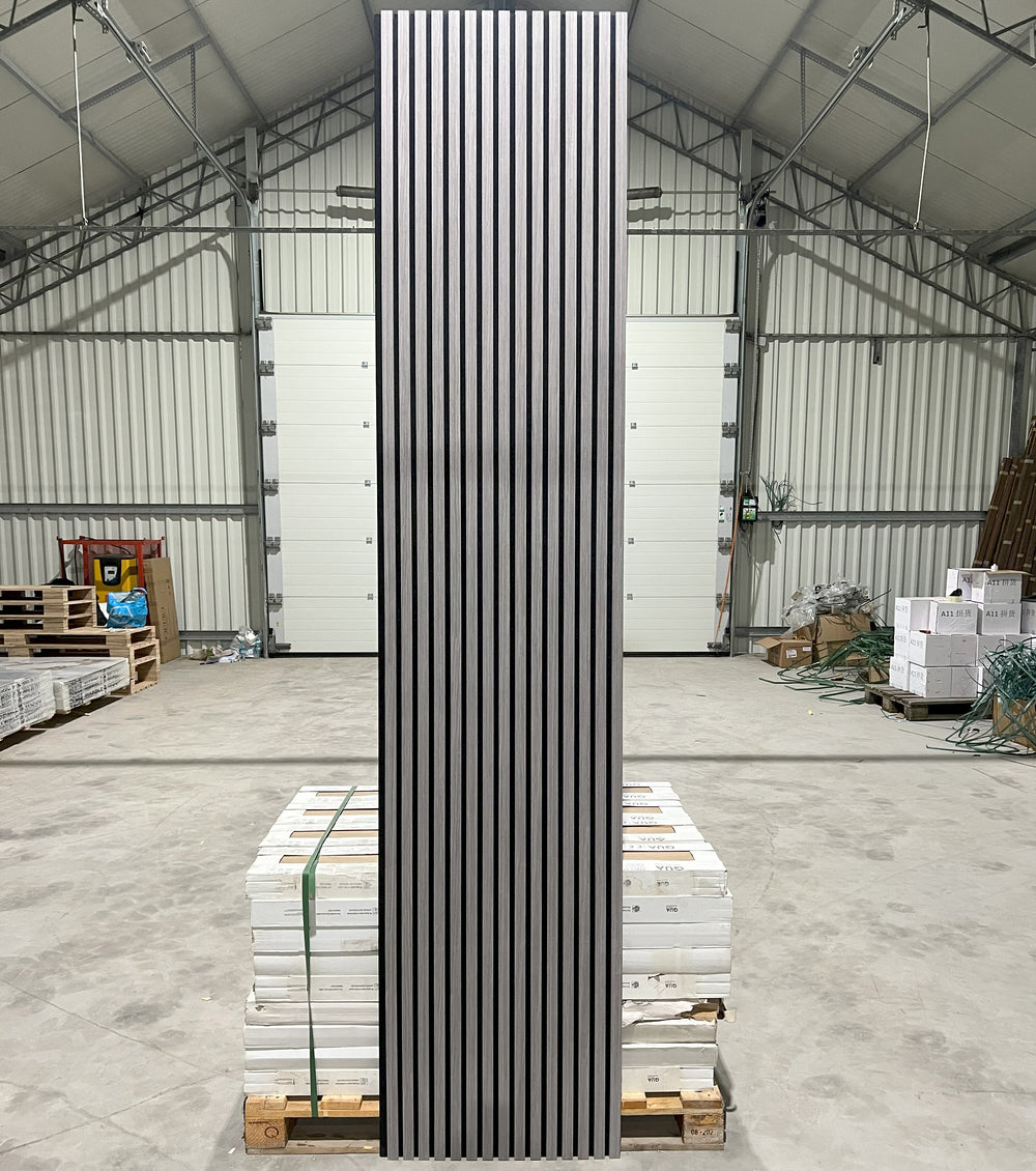 Akoestische wandpaneel | 60x280 cm | grey oak | 27 mm latten
