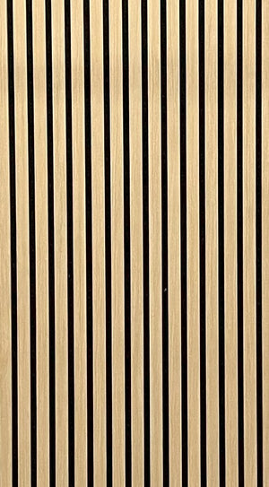 Akoestische wandpaneel | 60x280 cm | white oak | 27 mm latten