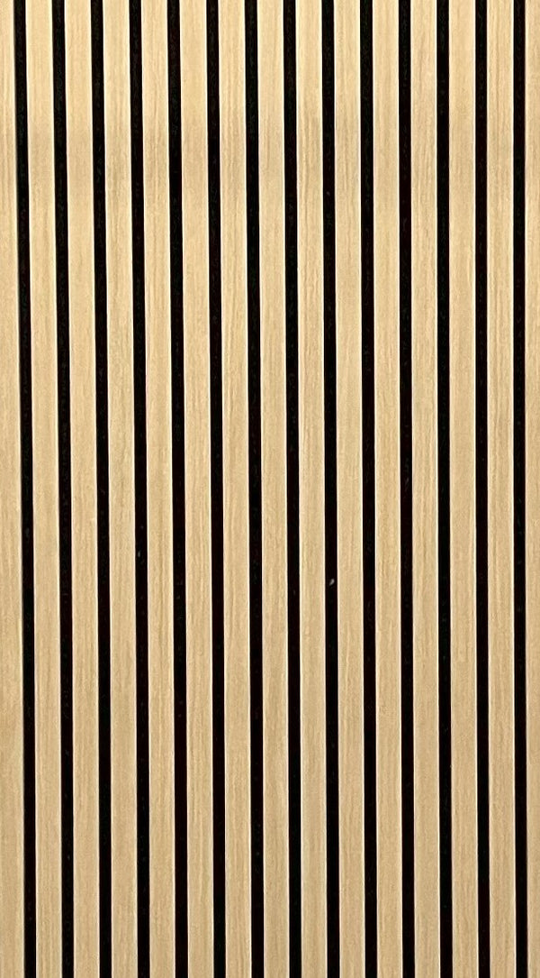 Akoestische wandpaneel | 60x280 cm | white oak | 27 mm latten