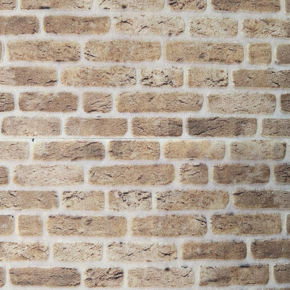 3D wandpaneel | Baksteenstrip | Suelo goud | 50x100cm