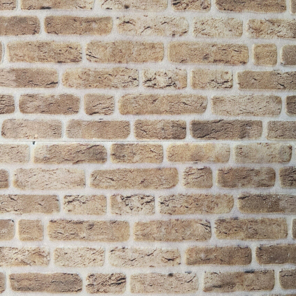 3D wandpaneel | Baksteenstrip | Suelo goud | 50x100cm