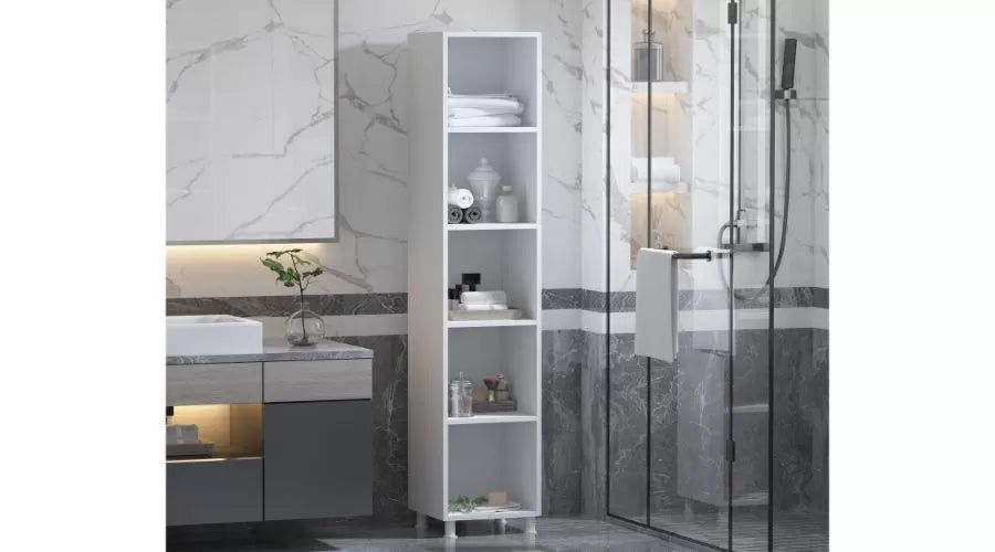 Country Multifunctionele Opbergkast – 1 Deur – Wit – 180x35x33 cm