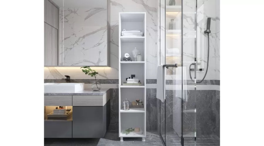 Country Multifunctionele Opbergkast – 1 Deur – Wit – 180x35x33 cm