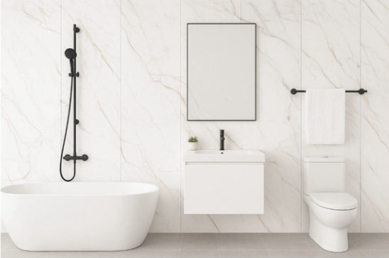 PVC Wandpaneel Marmerlook 120x280 - Grey Carrara