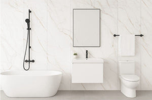 PVC Wandpaneel Marmerlook 120x280 - Grey Carrara