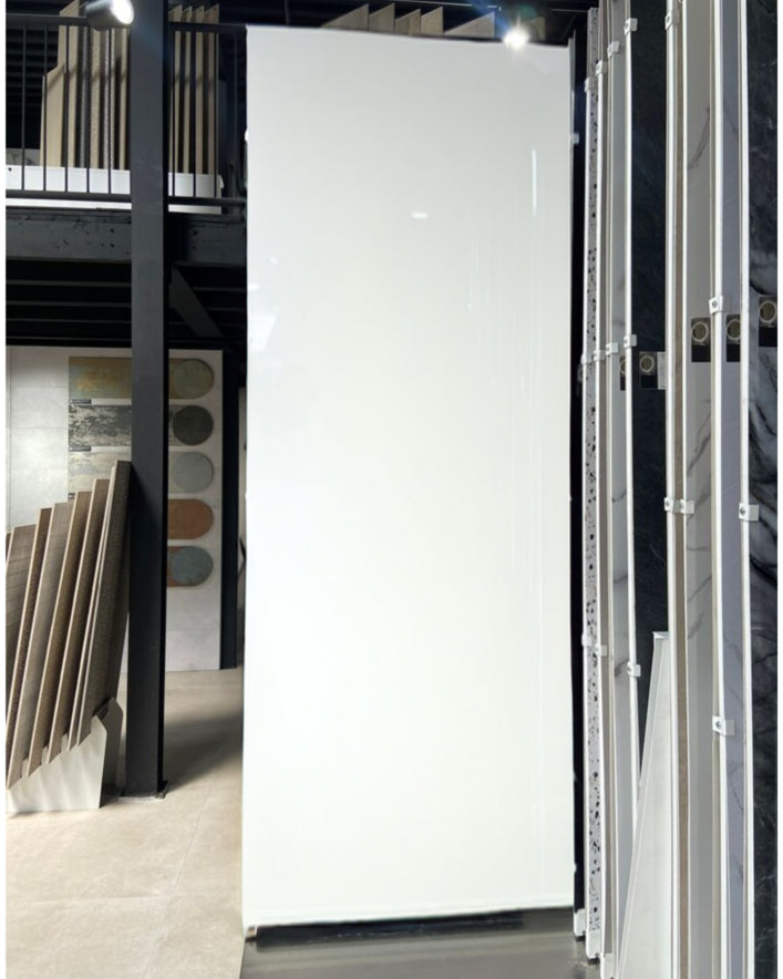PVC wandpaneel | 120x280 cm | Effen Wit Hoogglans