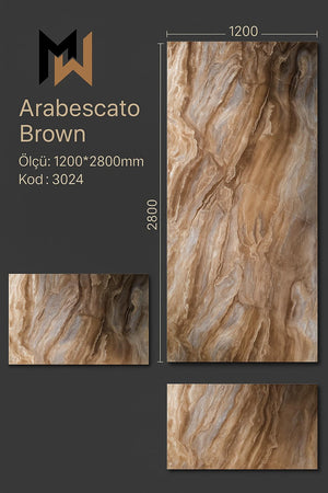 PVC Wandpaneel | 120x280 cm | Arabescato Brown