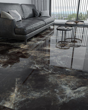 QUA Granite | Miracle Hoogglans Natuursteenlook 60x120 Vloertegel / Wandtegel