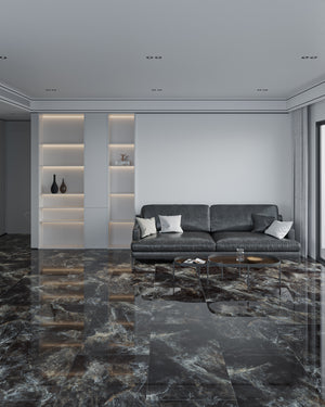 QUA Granite | Miracle Hoogglans Natuursteenlook 60x120 Vloertegel / Wandtegel