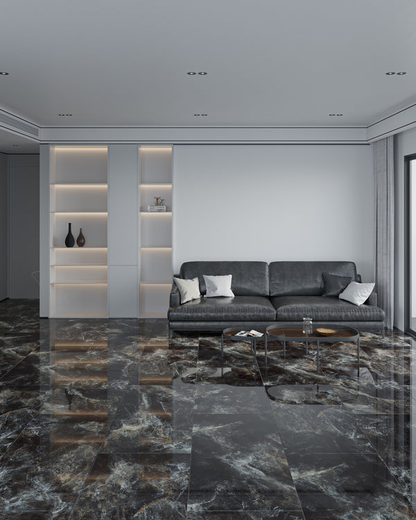 QUA Granite | Miracle Hoogglans Natuursteenlook 60x120 Vloertegel / Wandtegel