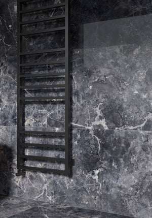 QUA Granite | Melrose Dark Hoogglans Natuursteenlook 60x120 Vloertegel / Wandtegel