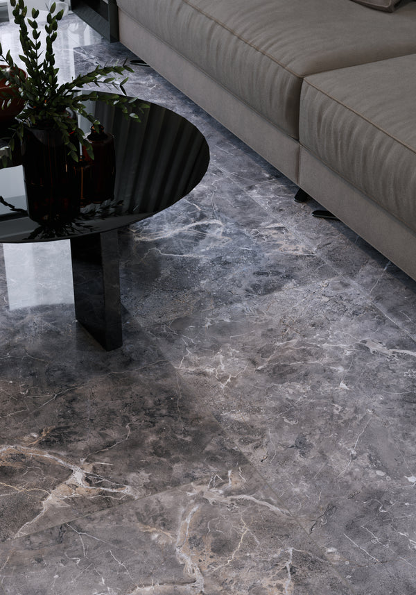 QUA Granite | Melrose Light Hoogglans Natuursteenlook 60x120 Vloertegel / Wandtegel