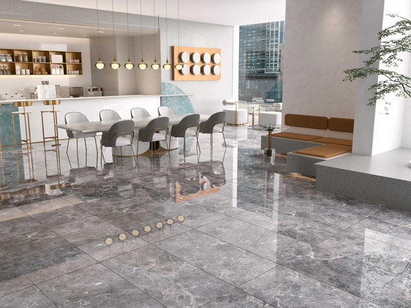 QUA Granite | Melrose Light Hoogglans Natuursteenlook 60x120 Vloertegel / Wandtegel
