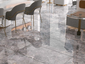 QUA Granite | Melrose Light Hoogglans Natuursteenlook 60x120 Vloertegel / Wandtegel