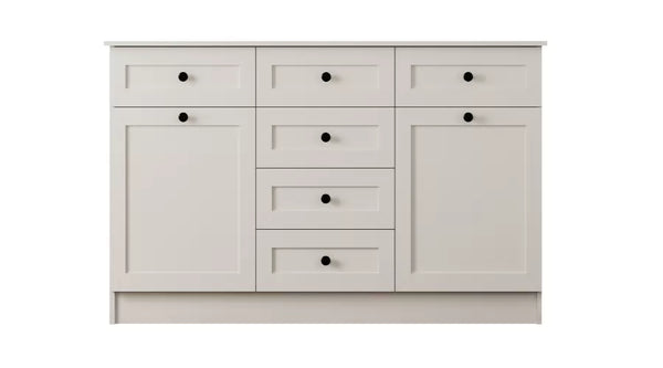 Rumy S1 Country Mega Ladekast – 130 cm – Wit – MDF Profiel – 85x130x43 cm