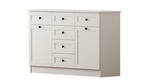 Rumy S1 Country Mega Ladekast – 130 cm – Wit – MDF Profiel – 85x130x43 cm