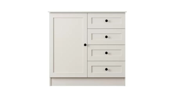 Rabi Rumy S1 Country Mini Ladekast – 4 Laden – Wit – 85x87x43 cm