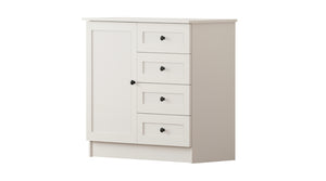 Rabi Rumy S1 Country Mini Ladekast – 4 Laden – Wit – 85x87x43 cm