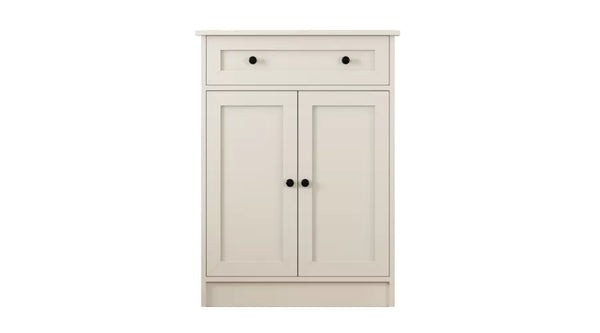 Rumy S1 Landhauskommode – 100 cm hoch – Weiß – MDF-Profil – 100 x 70 x 40 cm