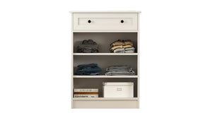 Rumy S1 Landhauskommode – 100 cm hoch – Weiß – MDF-Profil – 100 x 70 x 40 cm