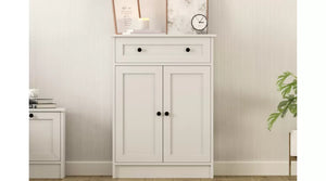 Rumy S1 Landhauskommode – 100 cm hoch – Weiß – MDF-Profil – 100 x 70 x 40 cm