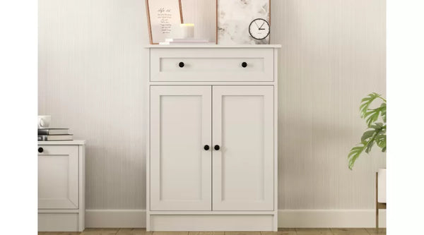 Rumy S1 Landhauskommode – 100 cm hoch – Weiß – MDF-Profil – 100 x 70 x 40 cm