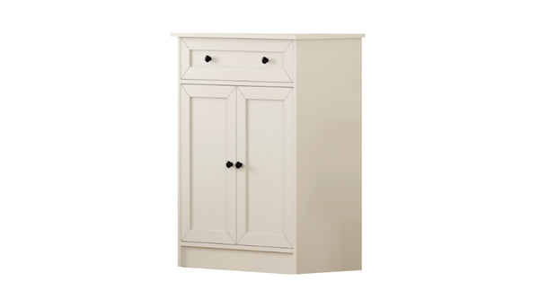 Rumy S1 Landhauskommode – 100 cm hoch – Weiß – MDF-Profil – 100 x 70 x 40 cm