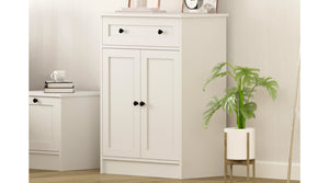 Rumy S1 Landhauskommode – 100 cm hoch – Weiß – MDF-Profil – 100 x 70 x 40 cm