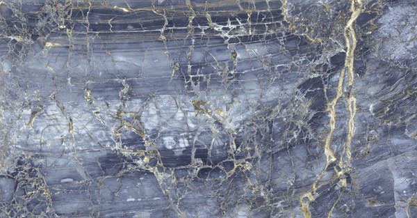 QUA Granite | Notte Blue Hoogglans Marmerlook 60x120 Vloertegel / Wandtegel