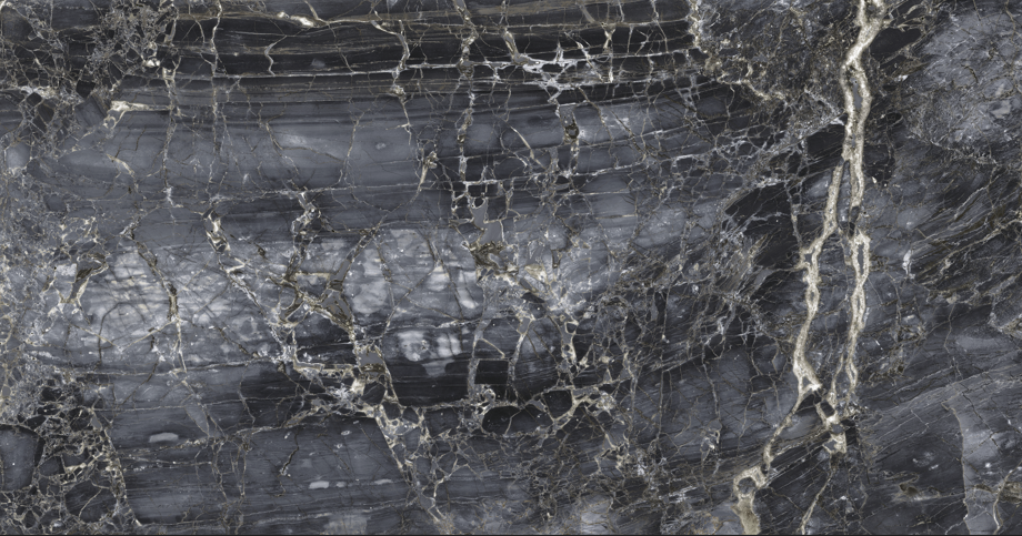 QUA Granite | Notte Nero Hoogglans Marmerlook 60x120 Vloertegel / Wandtegel