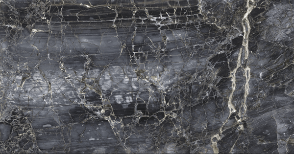 QUA Granite | Notte Nero Hoogglans Marmerlook 60x120 Vloertegel / Wandtegel