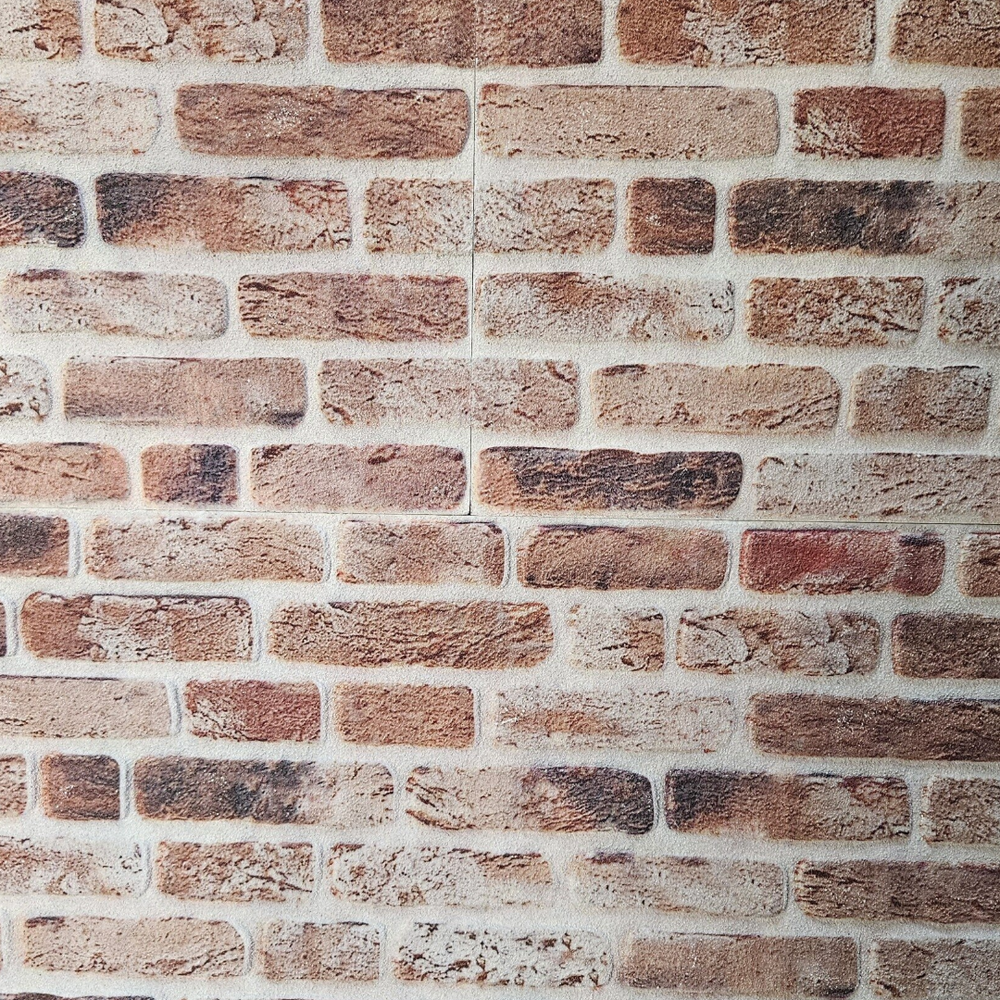 3D wandpaneel | Baksteenstrip | Dark rustic | 50x100cm