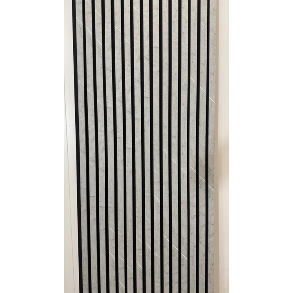 32€ Akoestische Wandpanelen Lattenwand Met Vilt - Gray Marmer 270x60 cm