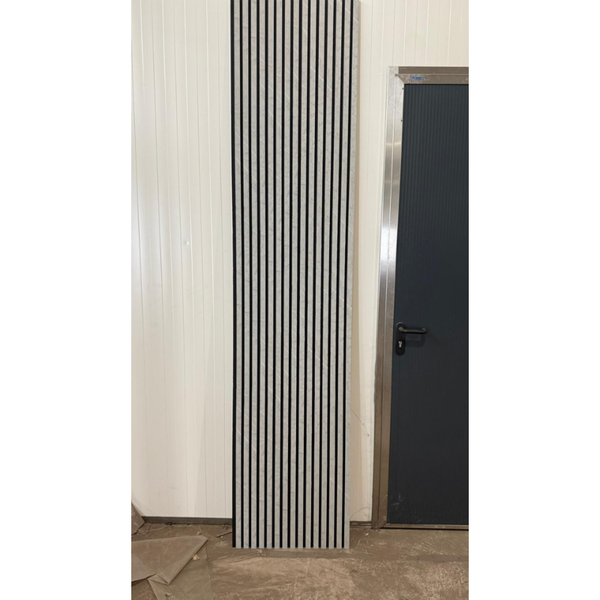 32€ Akoestische Wandpanelen Lattenwand Met Vilt - Gray Marmer 270x60 cm
