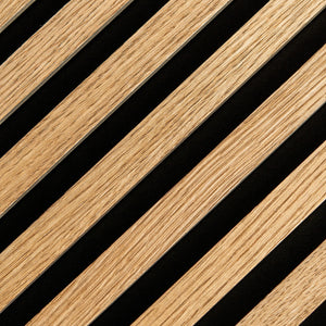 VISGRAAT / HONGAARSE PUNT Akoestische wandpaneel | 52x260 cm | LICHT EIKEN