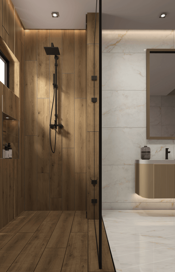 QUA Granite | Western Honey Mat Houtlook 20x120 Vloertegel / Wandtegel