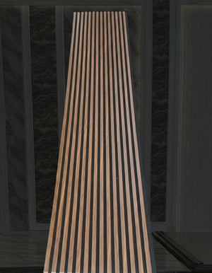 Akoestische wandpaneel (Latten wanden) | 60x280 cm | Walnoot | 25 mm latten