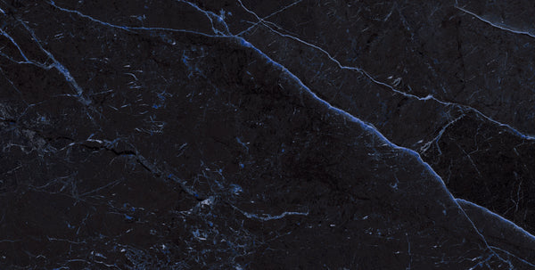 QUA Granite | Mavi Blu Hoogglans Marmerlook 60x120 Vloertegel / Wandtegel
