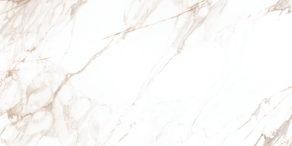 QUA Granite | Calacatta Goldie Hoogglans Marmerlook 60x120 Vloertegel / Wandtegel