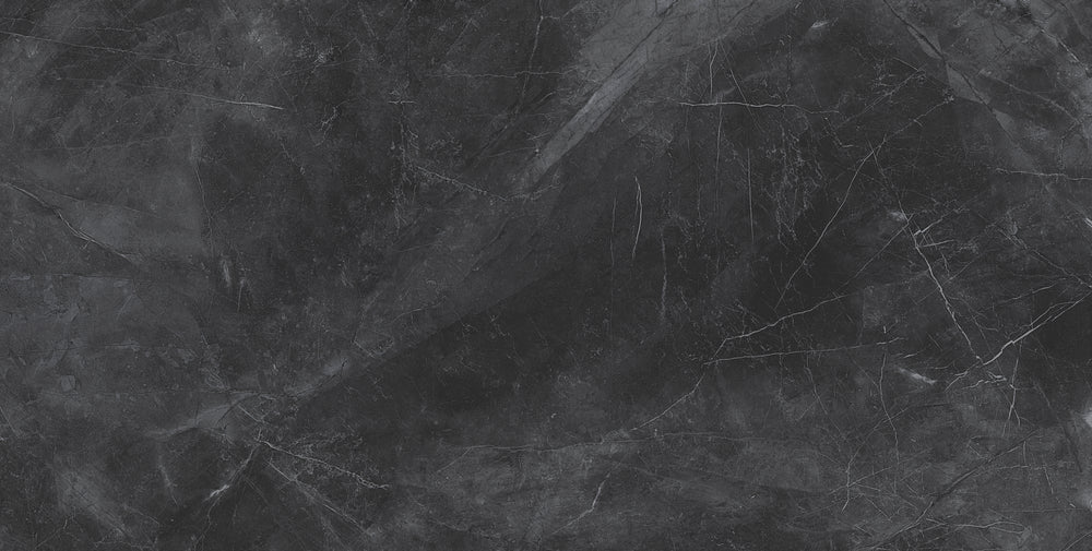 QUA Granite | Pulpis Nero Hoogglans Natuursteenlook 60x120 Vloertegel / Wandtegel