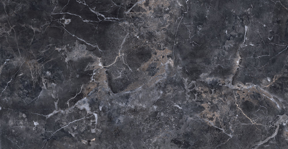 QUA Granite | Melrose Dark Hoogglans Natuursteenlook 60x120 Vloertegel / Wandtegel